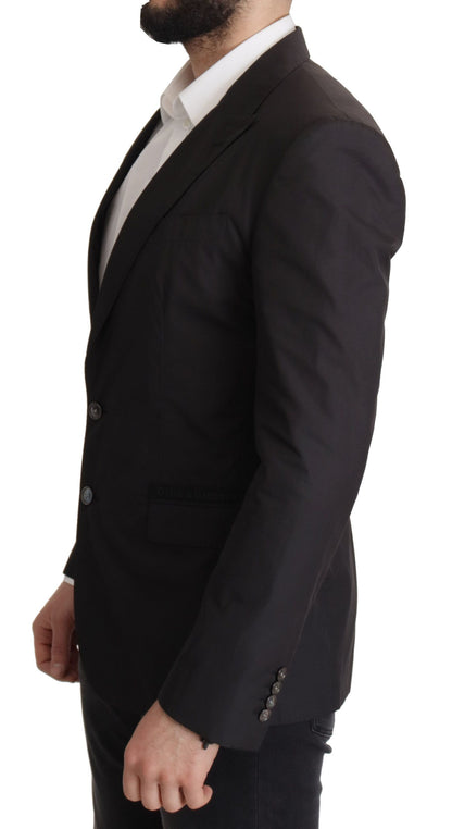 Dolce & Gabbana Elegant Taormina Black Cotton Blazer Dolce & Gabbana