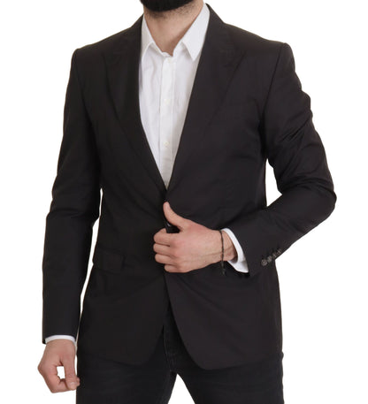 Dolce & Gabbana Elegant Taormina Black Cotton Blazer Dolce & Gabbana