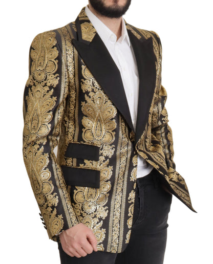 Dolce & Gabbana Elegant Single Breasted Jacquard Blazer Dolce & Gabbana