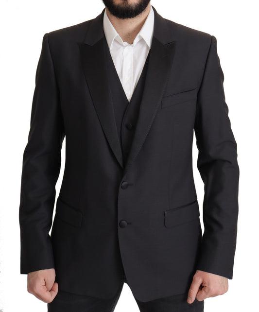 Dolce & Gabbana Elegant Dark Blue Martini Two-Piece Blazer Dolce & Gabbana