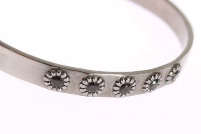 Chic Nialaya Silver CZ Bangle for Her Nialaya