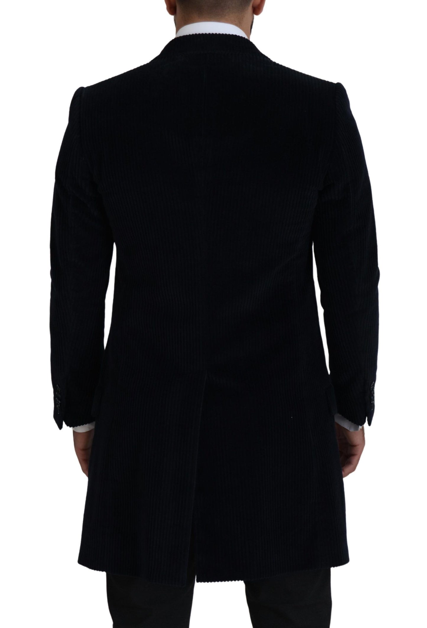 Dolce & Gabbana Elegant Black Cotton Long Cardigan Jacket Dolce & Gabbana