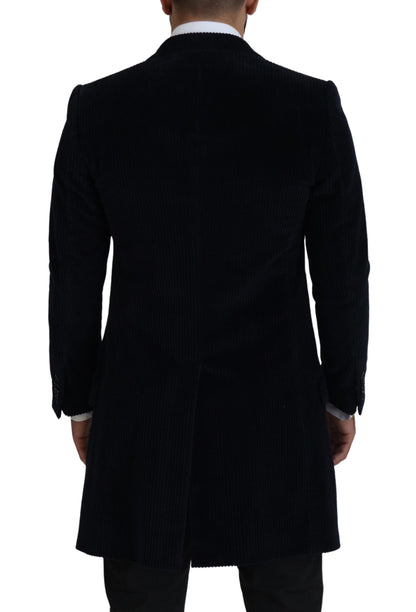 Dolce & Gabbana Elegant Black Cotton Long Cardigan Jacket Dolce & Gabbana