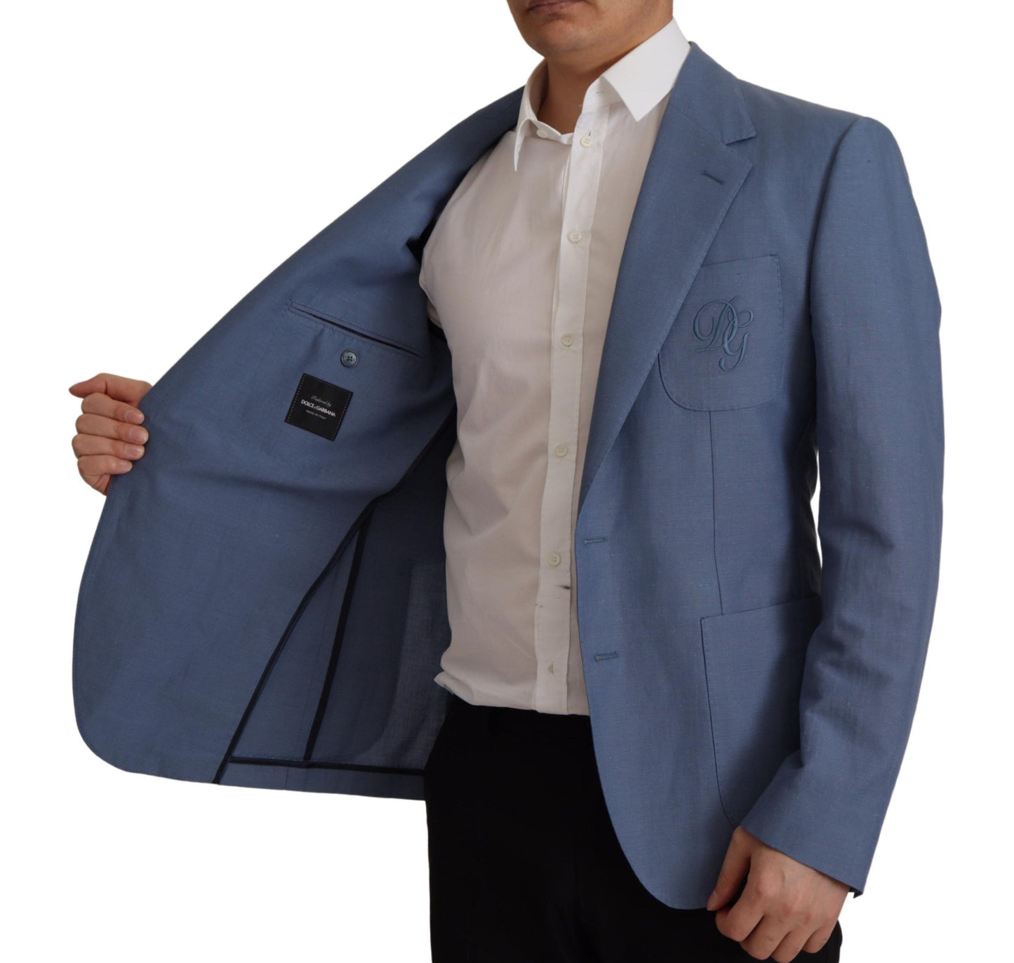 Dolce & Gabbana Elegant Single Breasted Linen Jacket Dolce & Gabbana