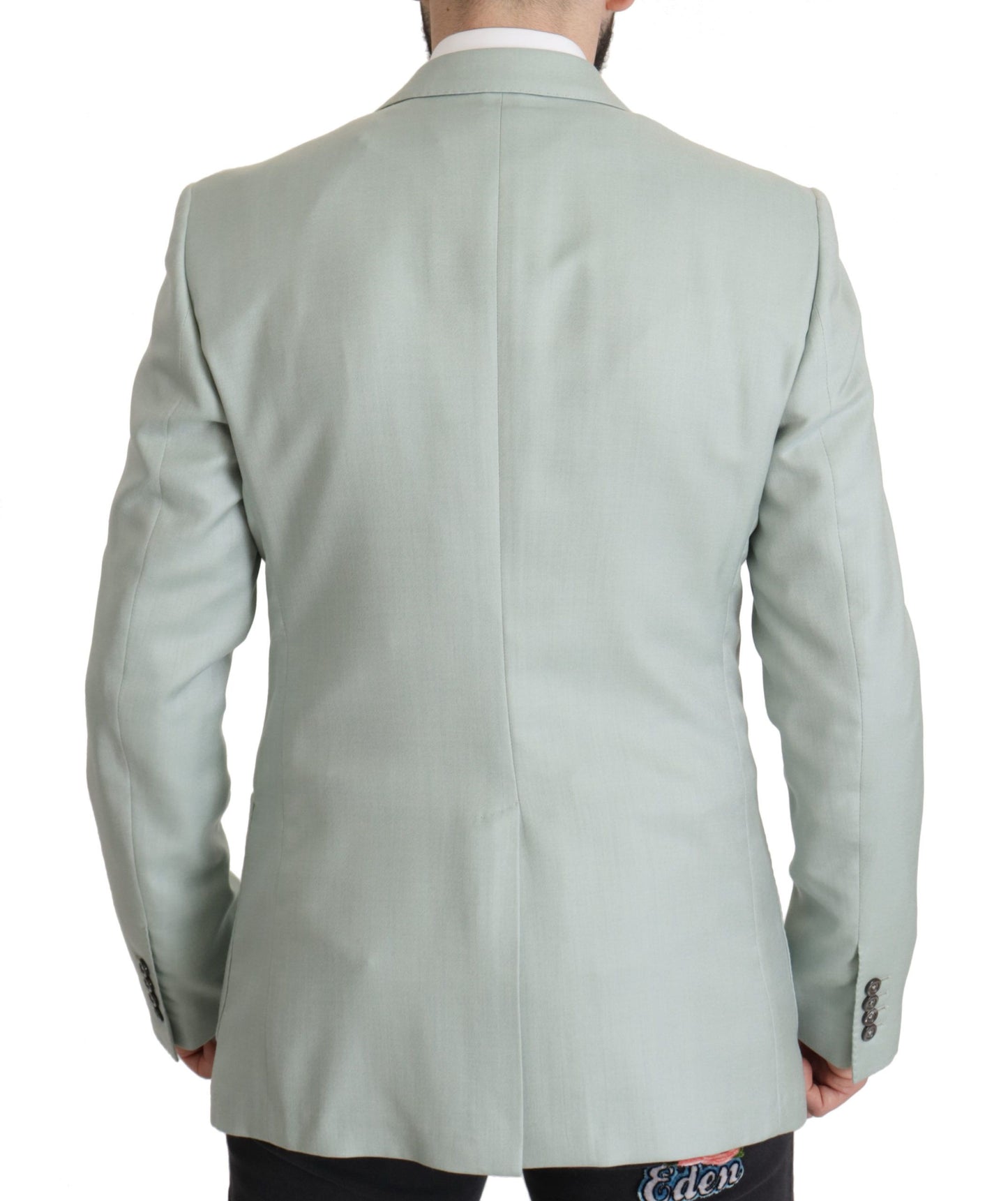 Dolce & Gabbana Elegant Mint Green Silk-Cashmere Blazer Dolce & Gabbana