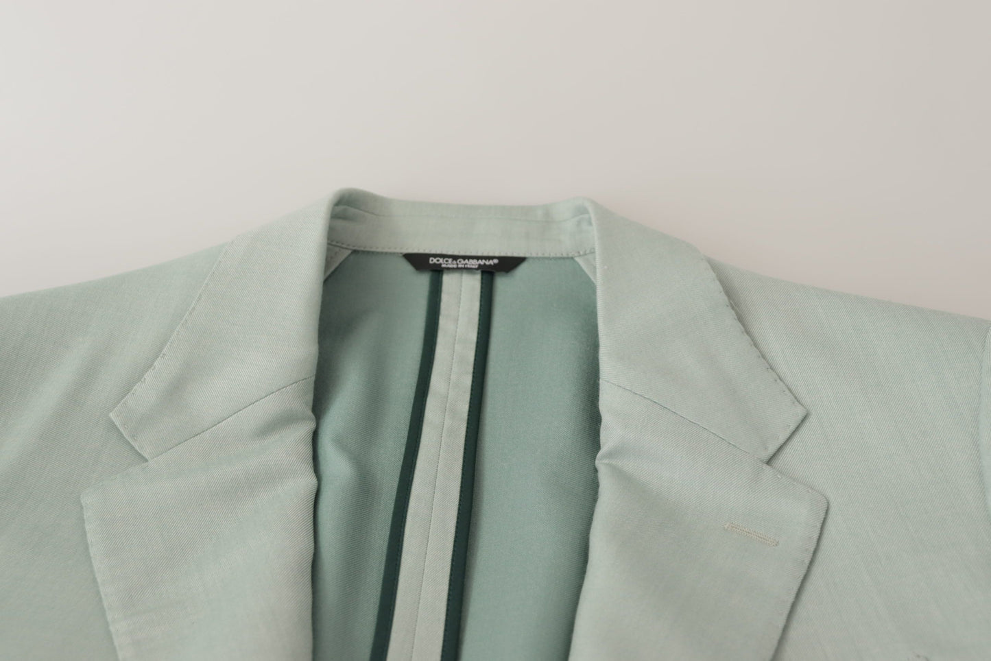 Dolce & Gabbana Elegant Mint Green Silk-Cashmere Blazer Dolce & Gabbana