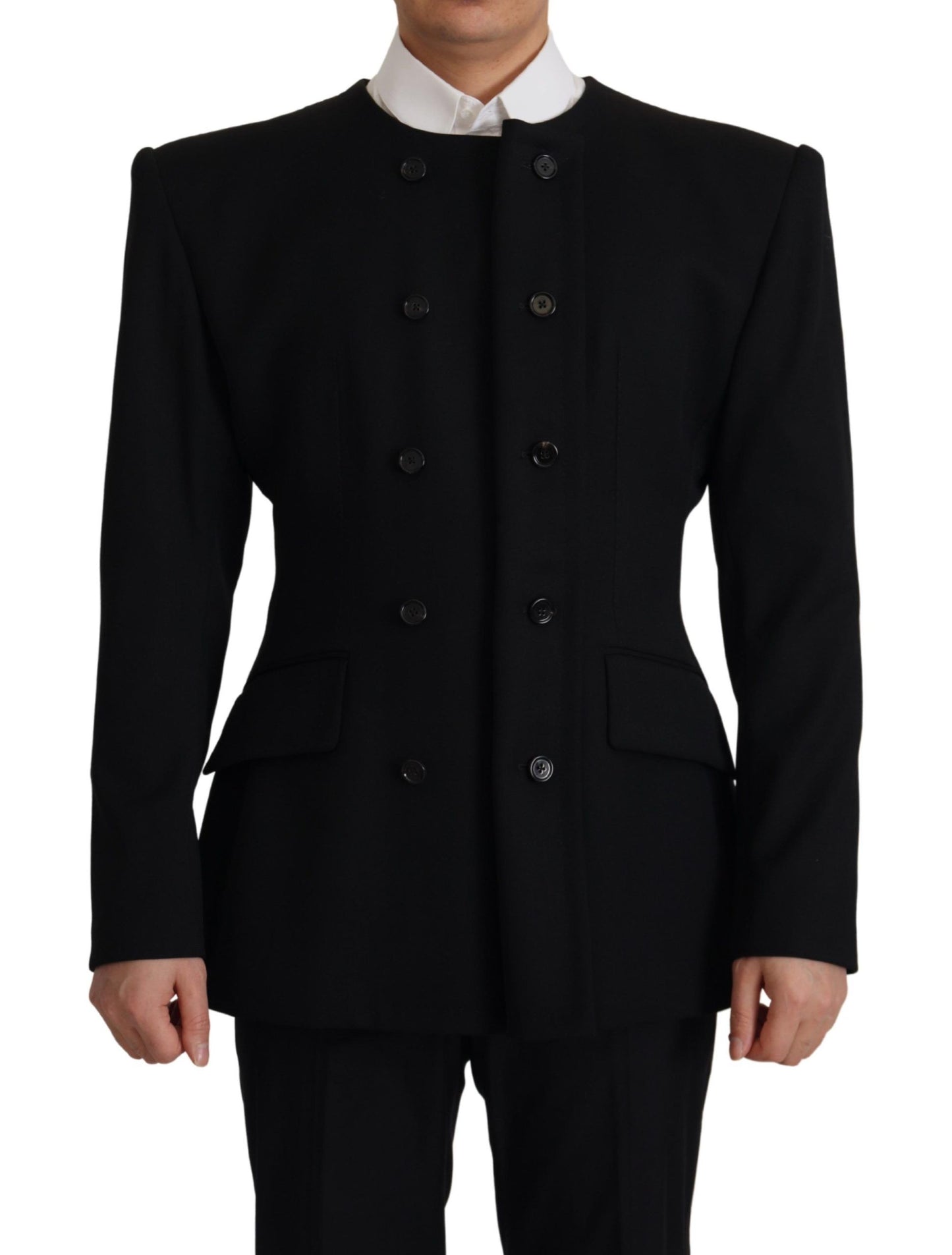 Dolce & Gabbana Elegant Slim Fit Double Breasted Wool Blazer Dolce & Gabbana