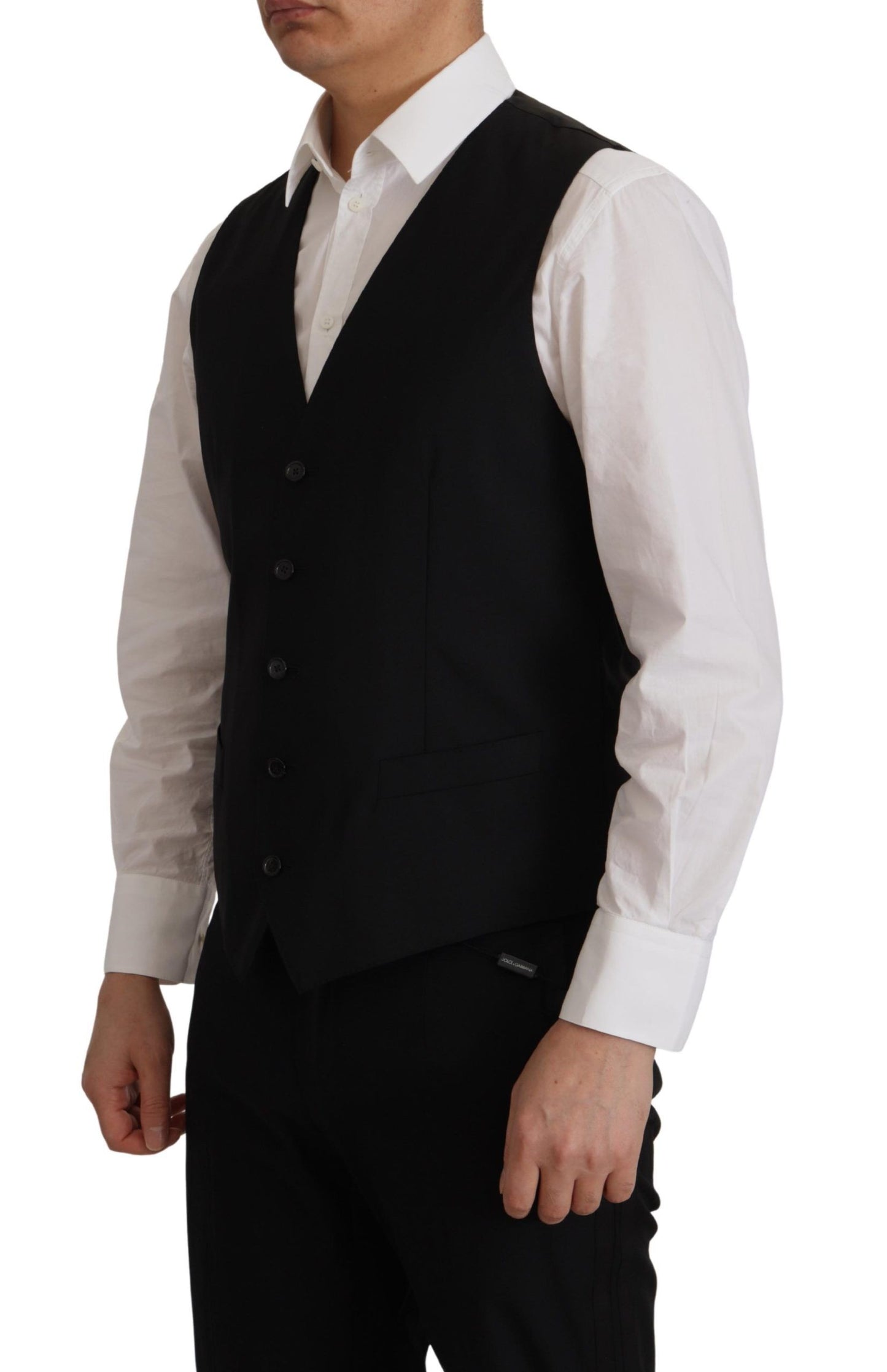 Dolce & Gabbana Elegant Black Martini Blazer and Vest Ensemble Dolce & Gabbana