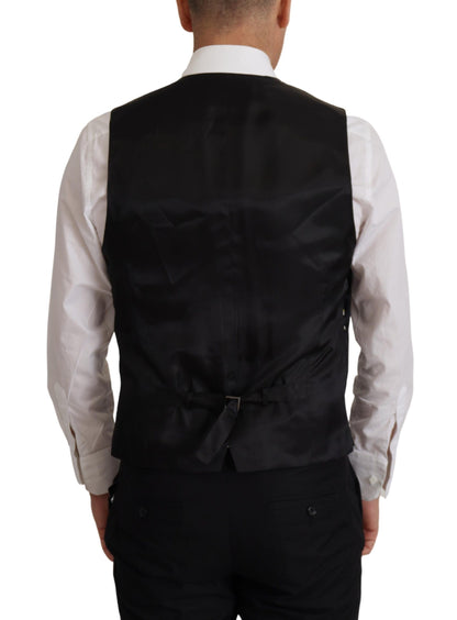 Dolce & Gabbana Elegant Black Martini Blazer and Vest Ensemble Dolce & Gabbana