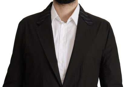 Dolce & Gabbana Elegant Black Cotton-Wool Blend Blazer Jacket Dolce & Gabbana