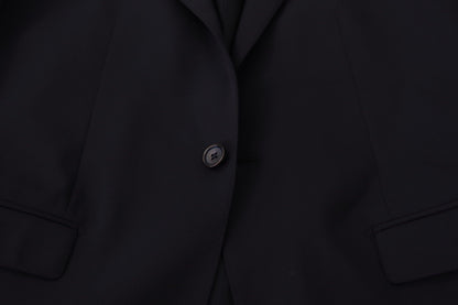 Dolce & Gabbana Elegant Navy Wool Blend Slim Blazer Dolce & Gabbana