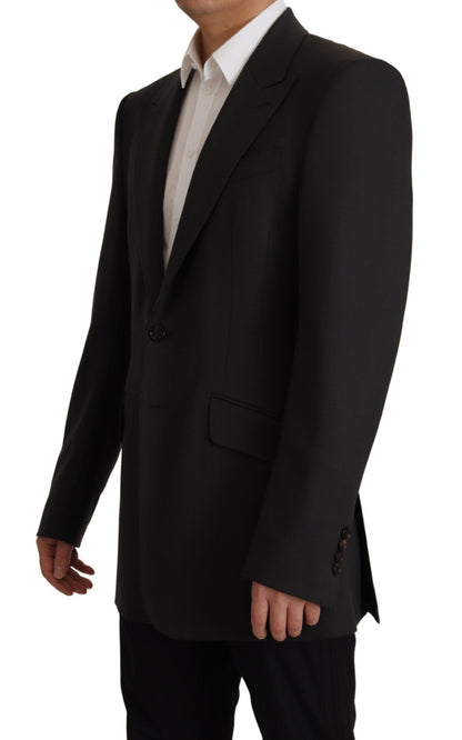 Dolce & Gabbana Elegant Slim Black Wool Blazer Jacket Dolce & Gabbana