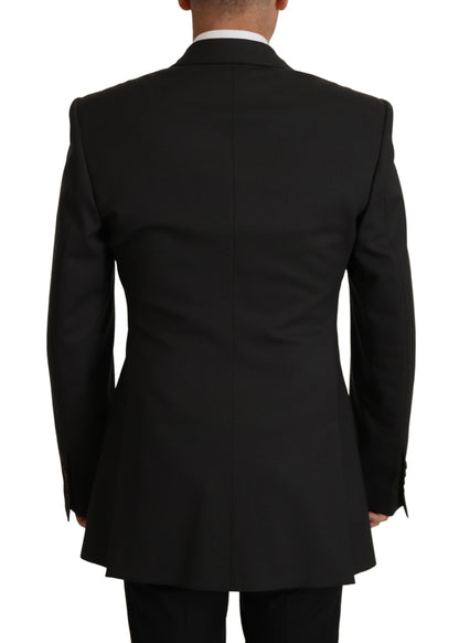 Dolce & Gabbana Elegant Slim Black Wool Blazer Jacket Dolce & Gabbana