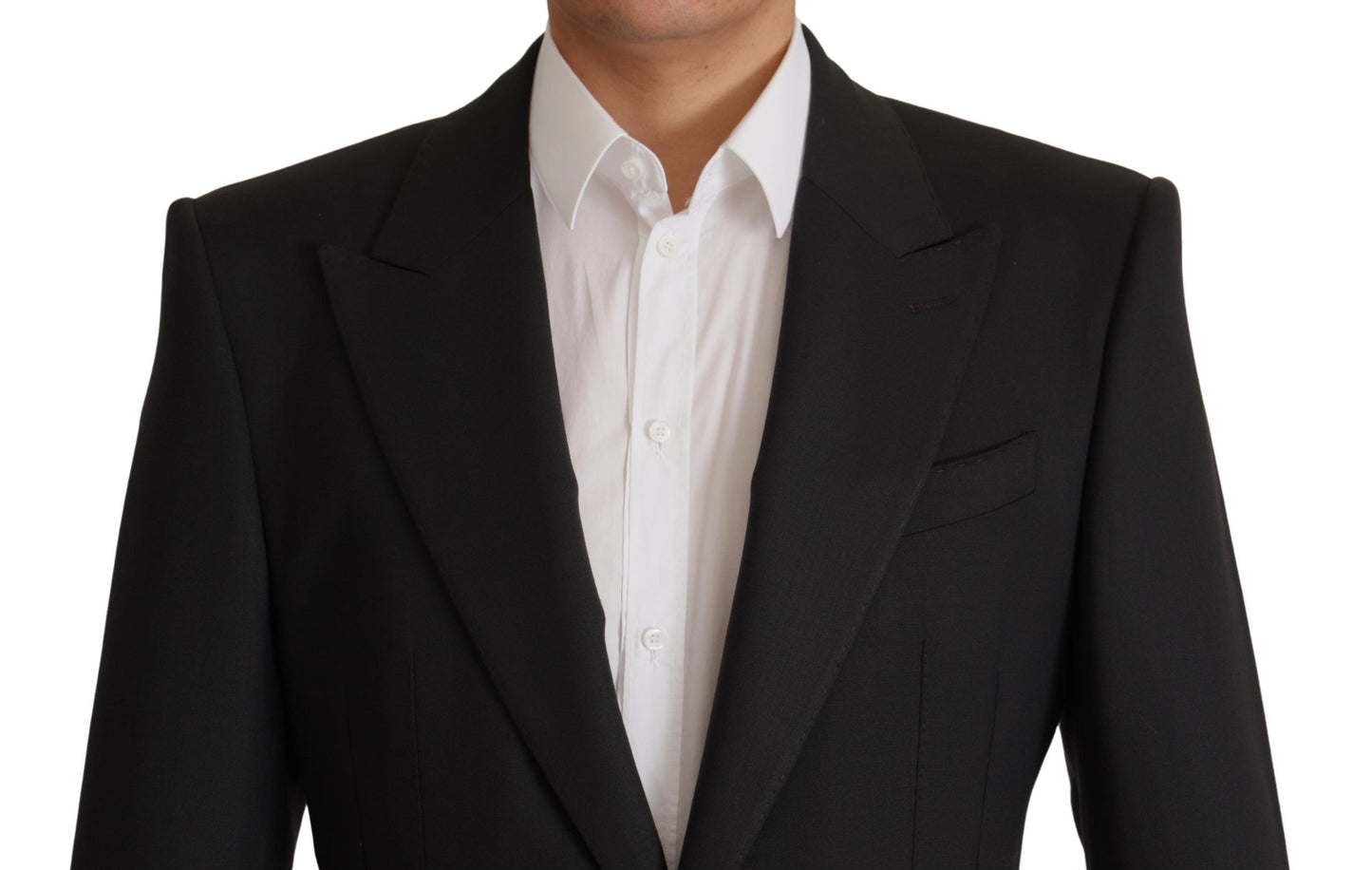 Dolce & Gabbana Elegant Slim Black Wool Blazer Jacket Dolce & Gabbana