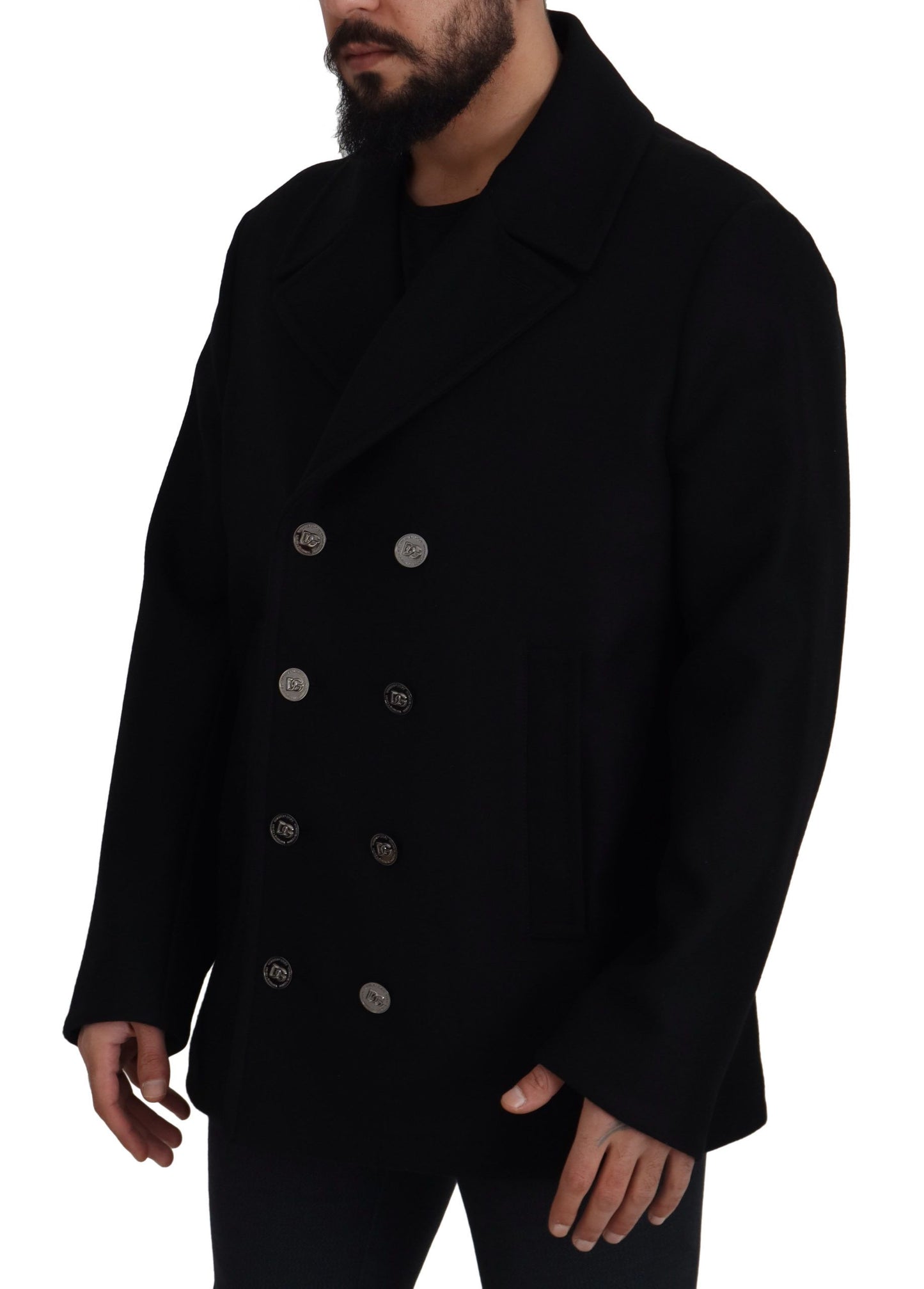 Dolce & Gabbana Elegant Double Breasted Wool Overcoat Dolce & Gabbana