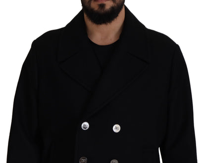 Dolce & Gabbana Elegant Double Breasted Wool Overcoat Dolce & Gabbana