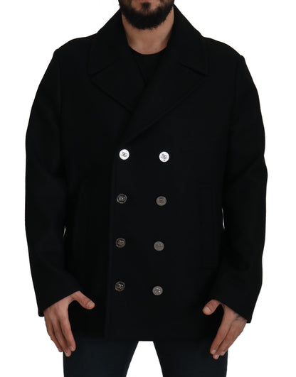 Dolce & Gabbana Elegant Double Breasted Wool Overcoat Dolce & Gabbana