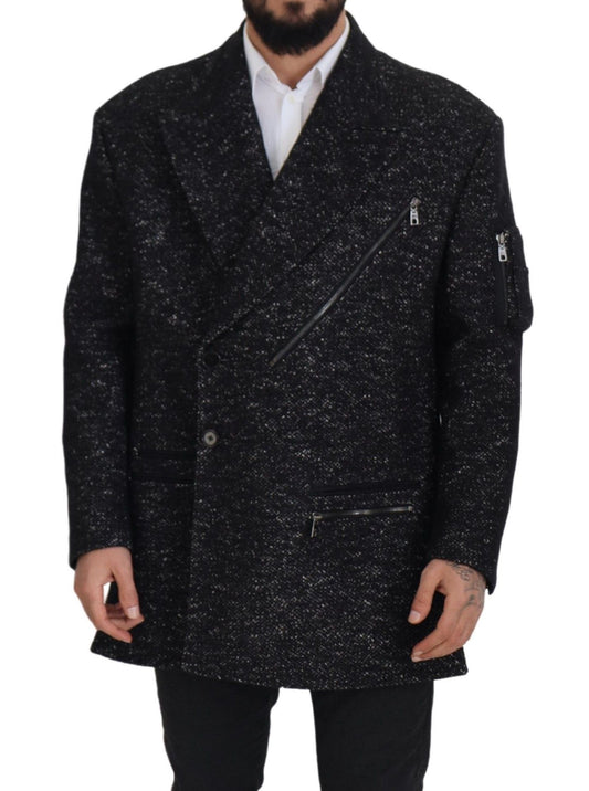 Dolce & Gabbana Sleek Patterned Wool Double Breasted Jacket Dolce & Gabbana