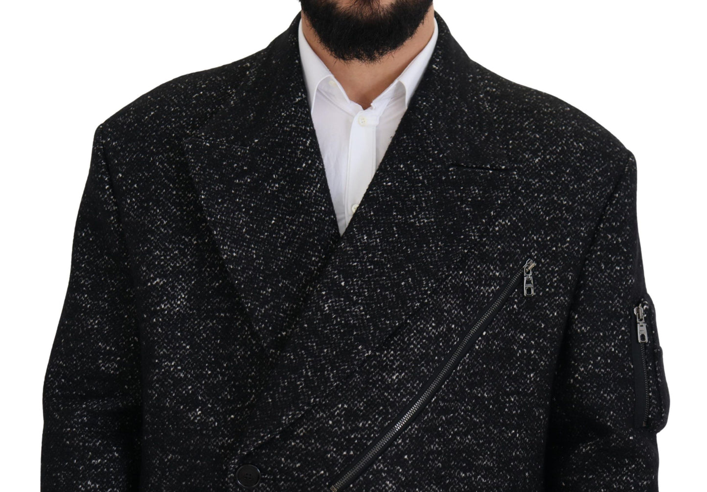 Dolce & Gabbana Sleek Patterned Wool Double Breasted Jacket Dolce & Gabbana