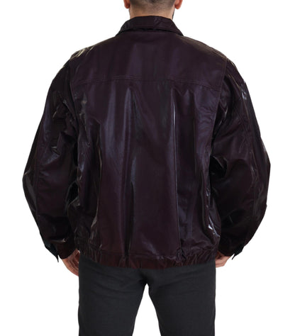 Dolce & Gabbana Elegant Bordeaux Collared Jacket Dolce & Gabbana