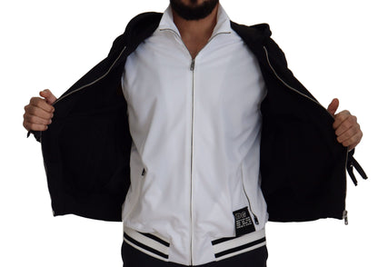 Dolce & Gabbana Elegant Black Bomber Jacket with Hood Dolce & Gabbana