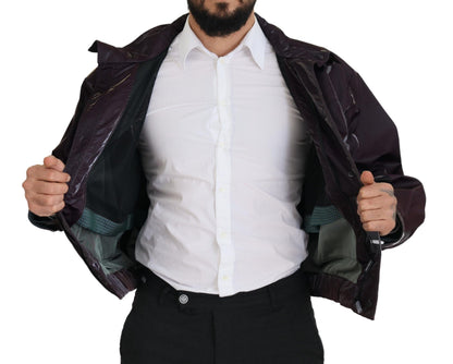 Dolce & Gabbana Elegant Purple Biker Jacket Dolce & Gabbana