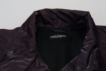 Dolce & Gabbana Elegant Purple Biker Jacket Dolce & Gabbana