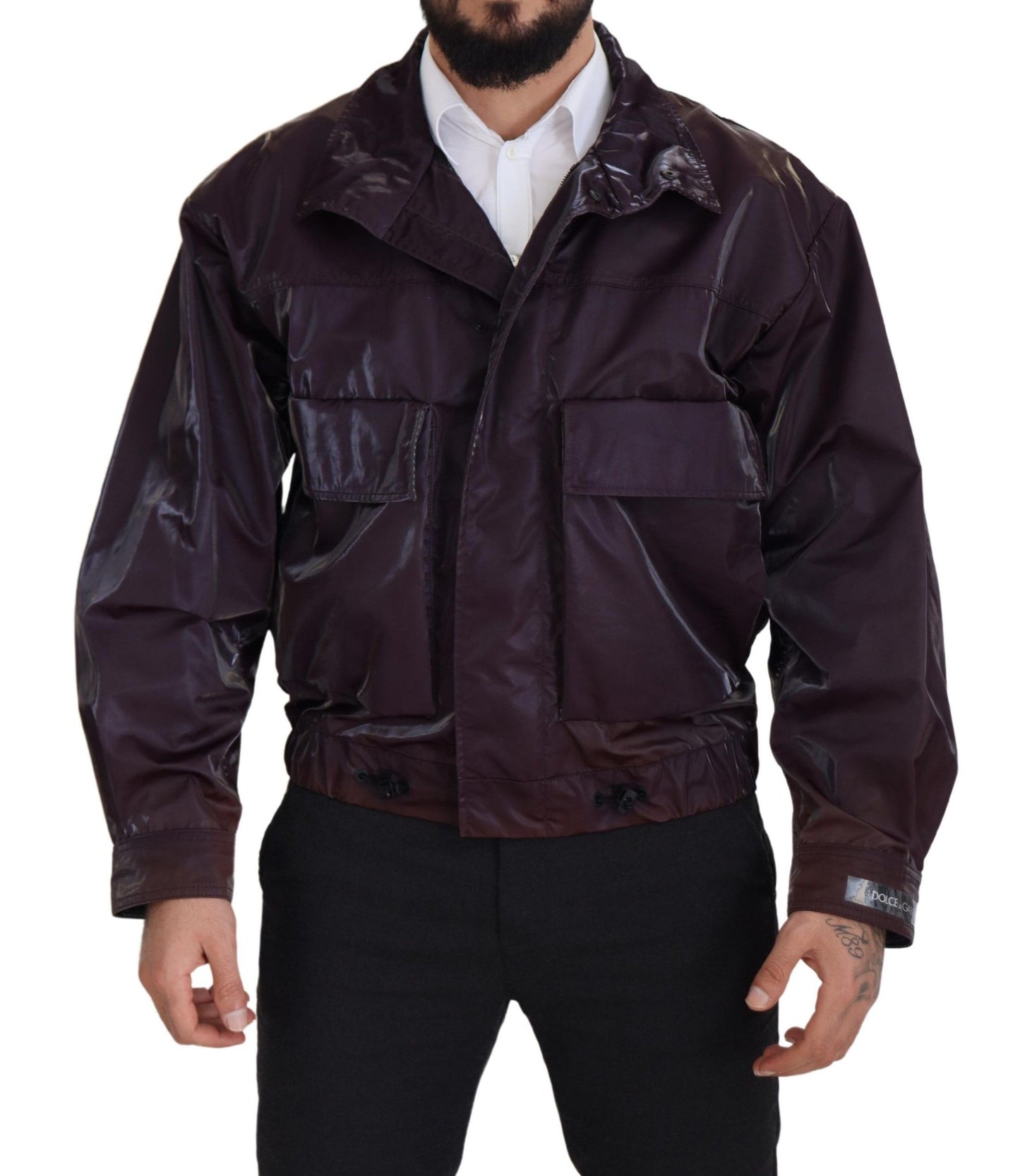 Dolce & Gabbana Elegant Purple Biker Jacket Dolce & Gabbana