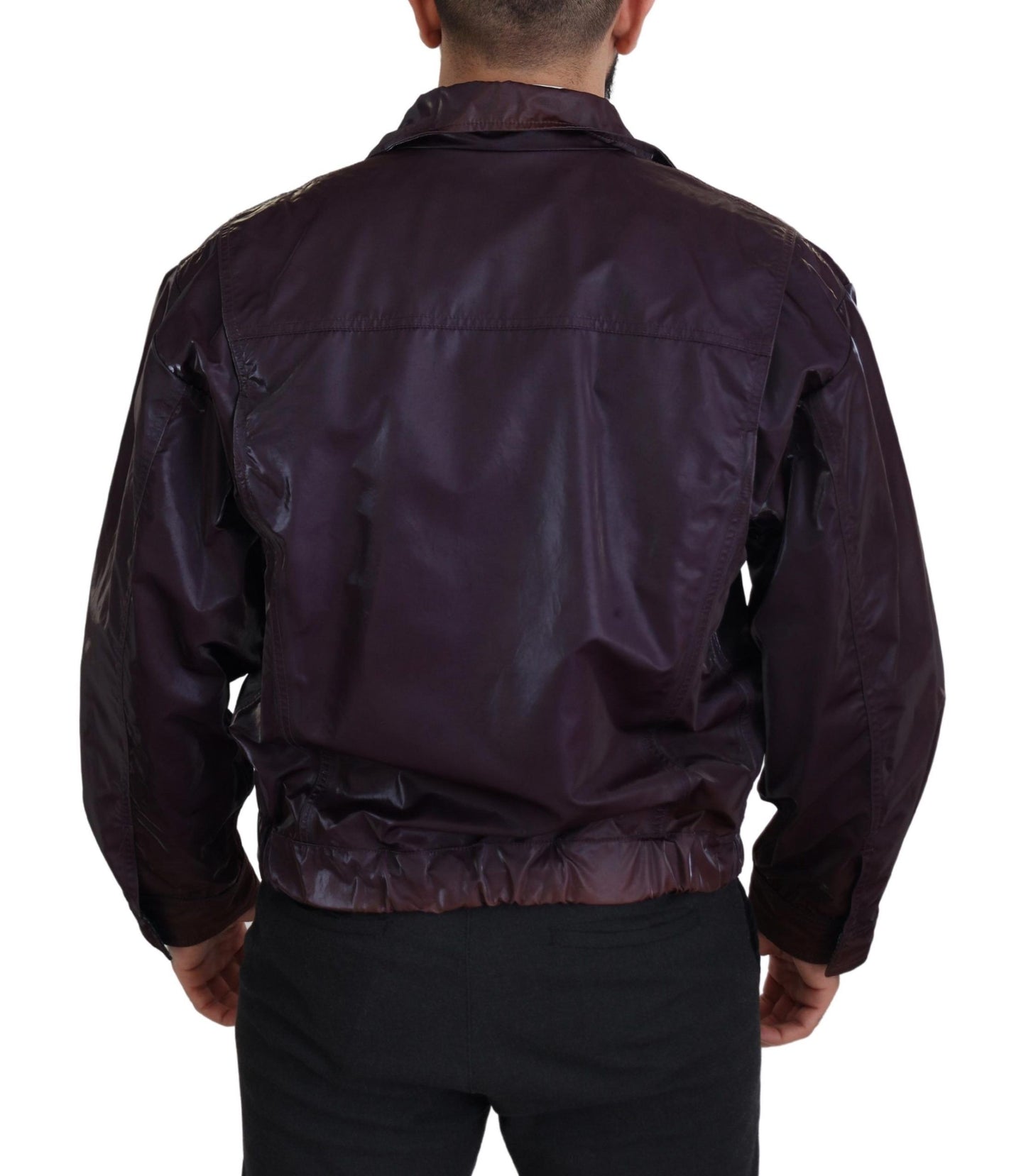 Dolce & Gabbana Elegant Purple Biker Jacket Dolce & Gabbana