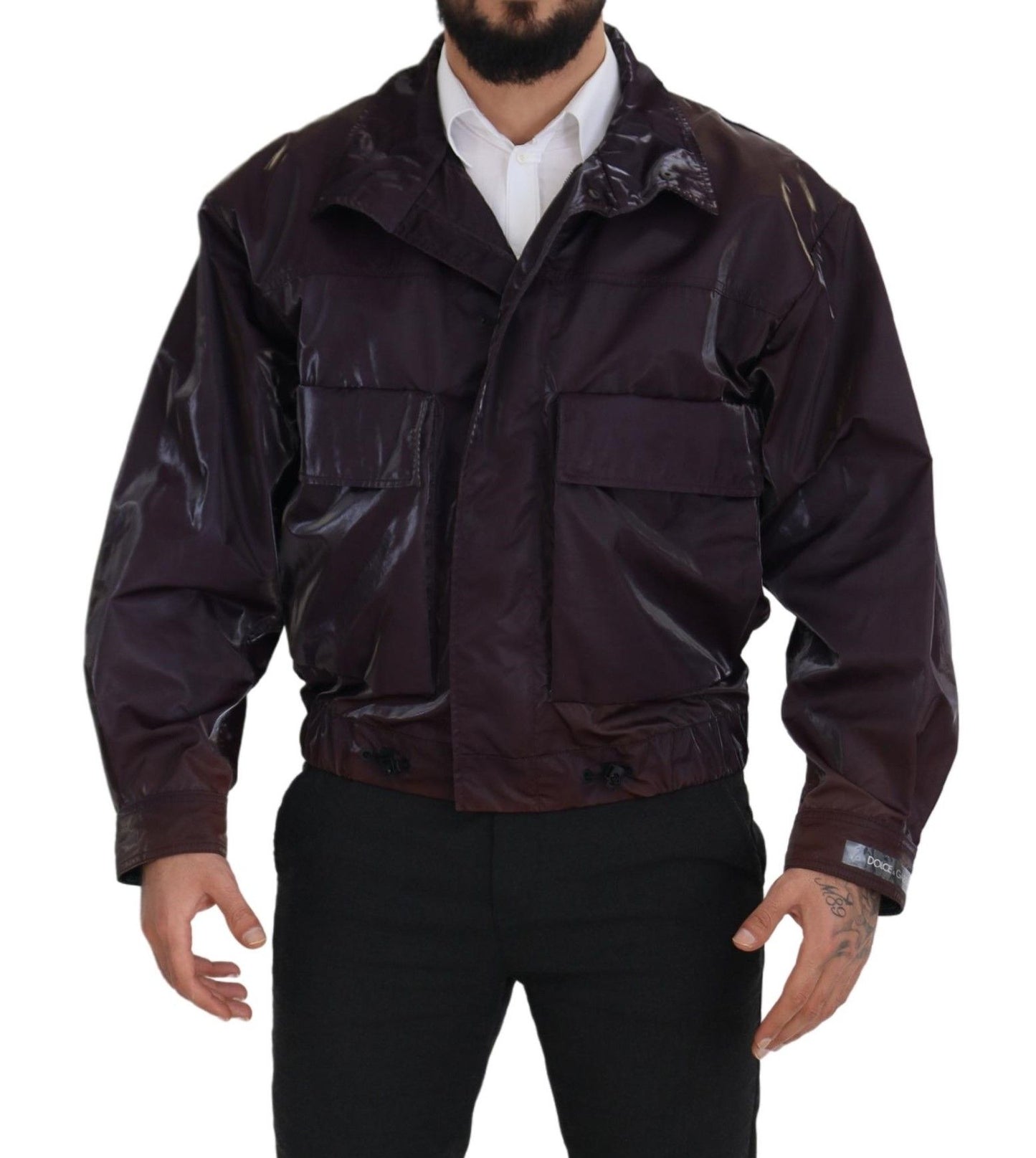 Dolce & Gabbana Elegant Purple Biker Jacket Dolce & Gabbana