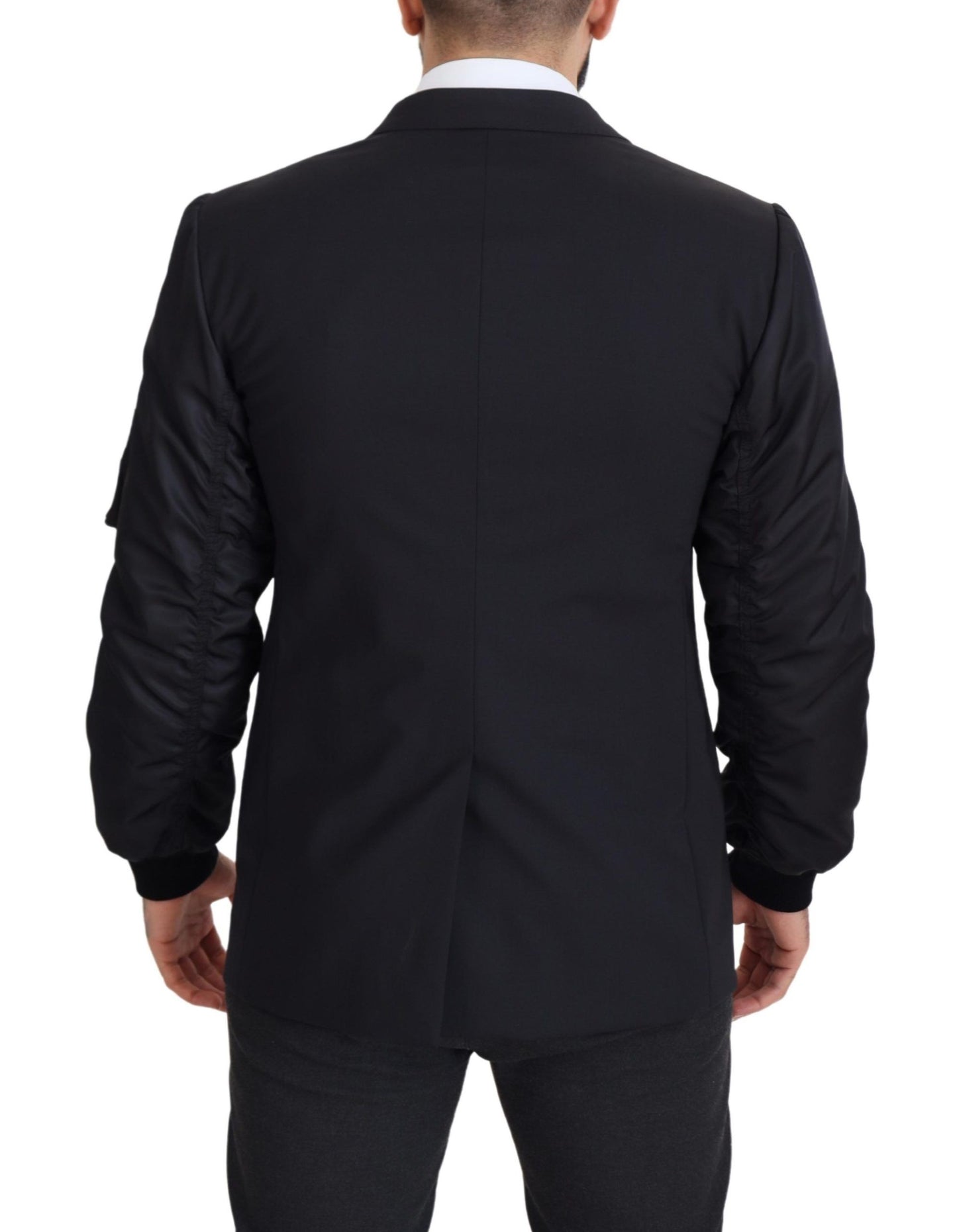 Dolce & Gabbana Elegant Black Virgin Wool Jacket Dolce & Gabbana