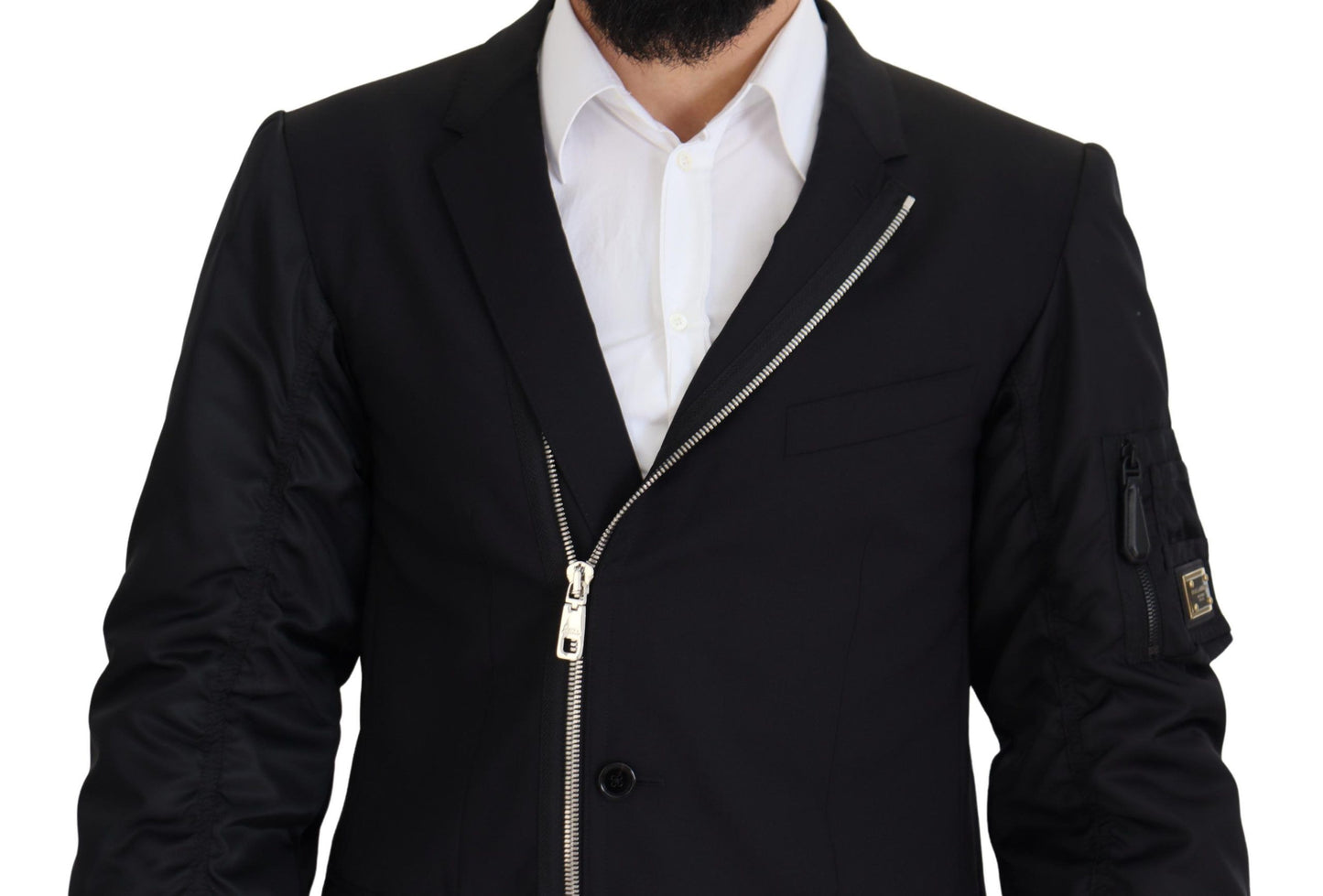 Dolce & Gabbana Elegant Black Virgin Wool Jacket Dolce & Gabbana