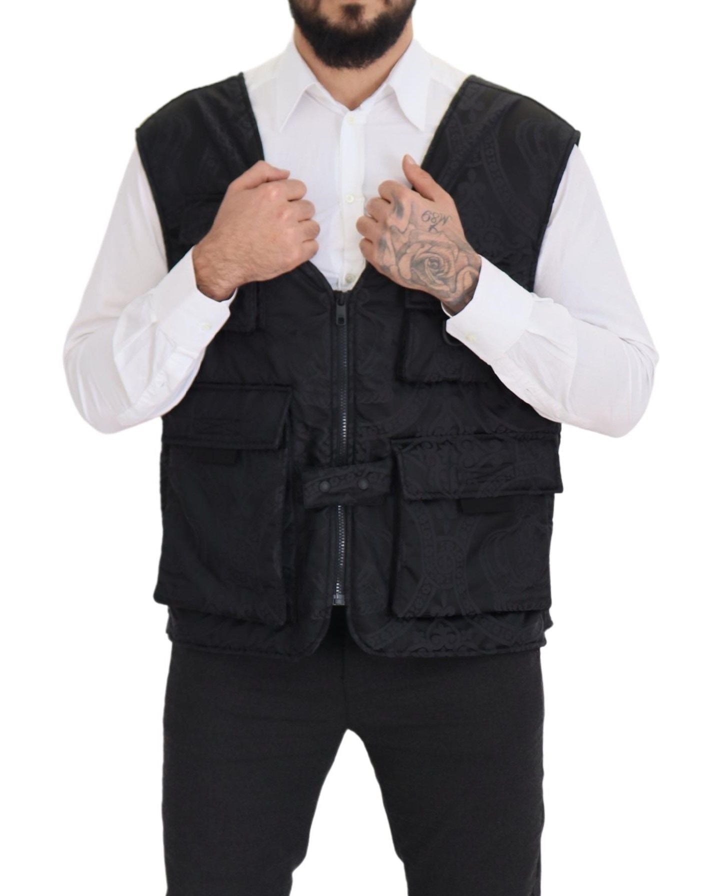 Dolce & Gabbana Elegant Sleeveless Vest Jacket in Black Dolce & Gabbana