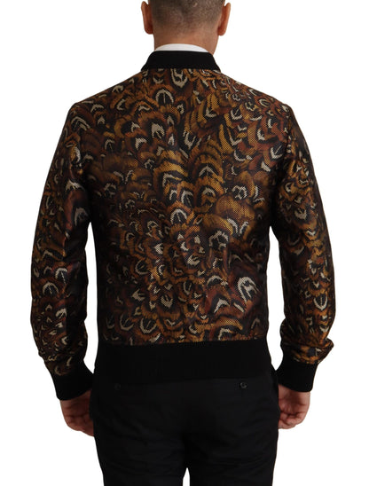 Dolce & Gabbana Elegant Brown Blouson Jacket Dolce & Gabbana