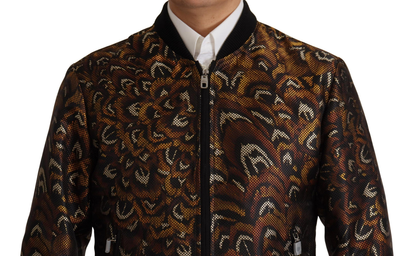 Dolce & Gabbana Elegant Brown Blouson Jacket Dolce & Gabbana