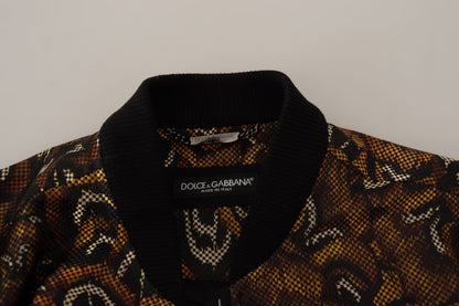 Dolce & Gabbana Elegant Brown Blouson Jacket Dolce & Gabbana