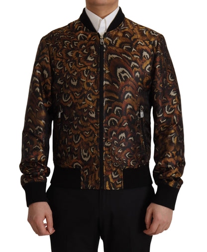 Dolce & Gabbana Elegant Brown Blouson Jacket Dolce & Gabbana