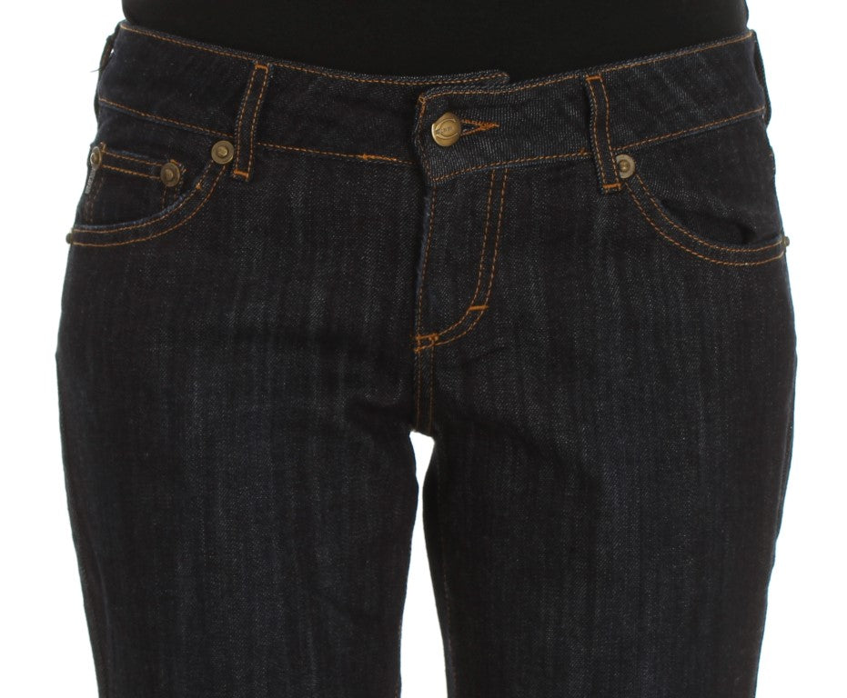 Cavalli Chic Blue Straight Fit Designer Jeans Cavalli