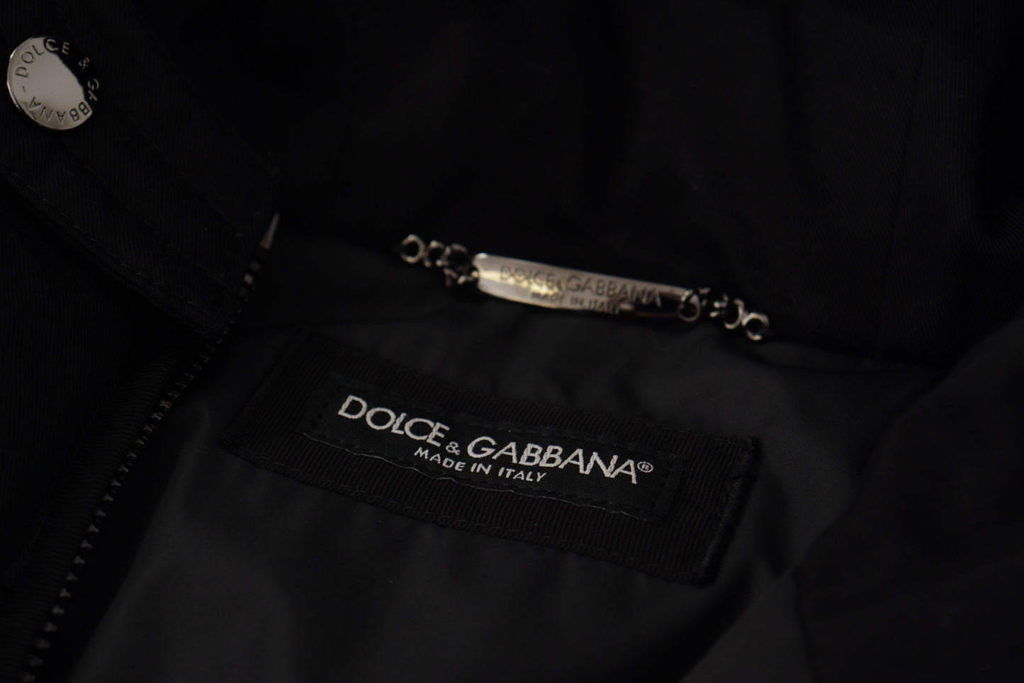 Dolce & Gabbana Elegant Black Hooded Parka Winter Jacket Dolce & Gabbana