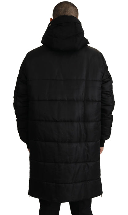 Dolce & Gabbana Elegant Black Hooded Parka Winter Jacket Dolce & Gabbana