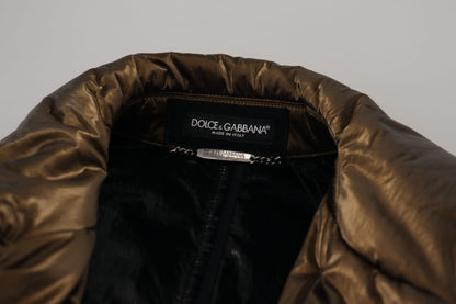 Dolce & Gabbana Elegant Bronze Double-Breasted Jacket Dolce & Gabbana