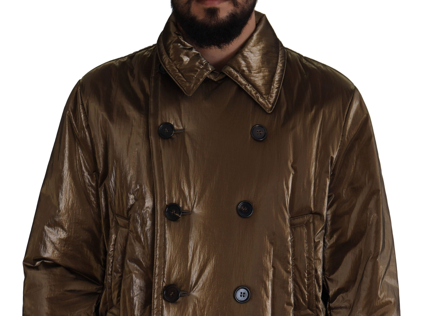 Dolce & Gabbana Elegant Bronze Double-Breasted Jacket Dolce & Gabbana