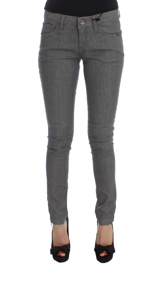 Costume National Chic Gray Slim-Fit Designer Jeans Costume National