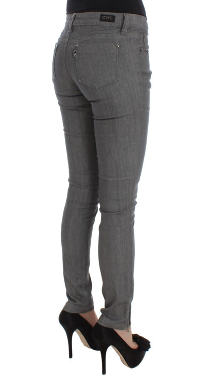 Costume National Chic Gray Slim-Fit Designer Jeans Costume National