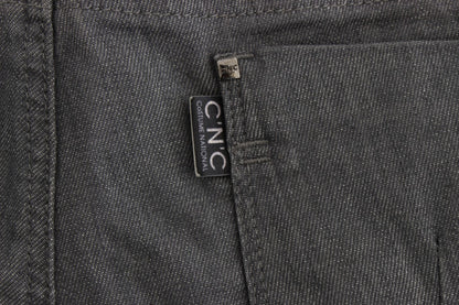 Costume National Chic Gray Slim-Fit Designer Jeans Costume National