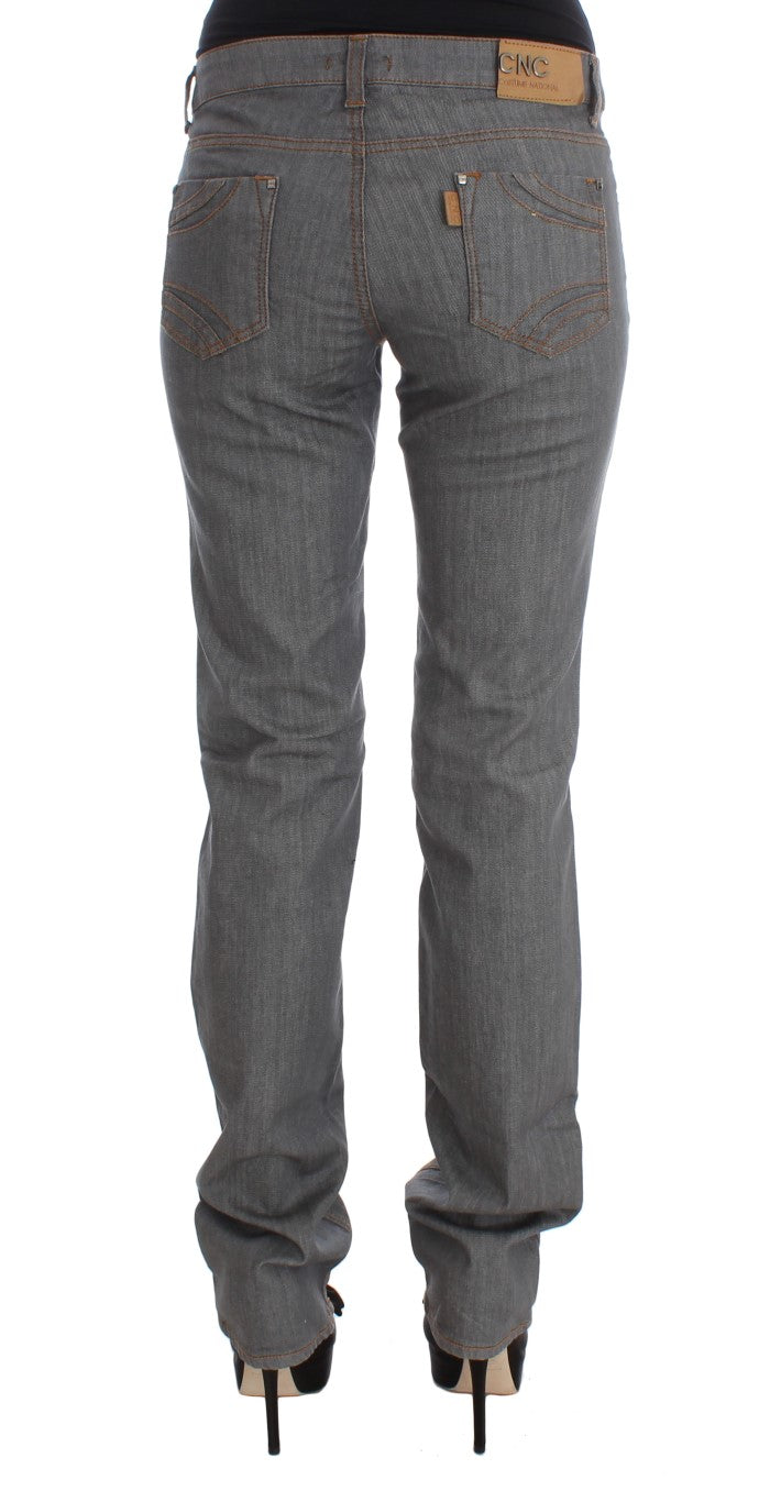 Costume National Elegant Gray Regular Fit Jeans Costume National