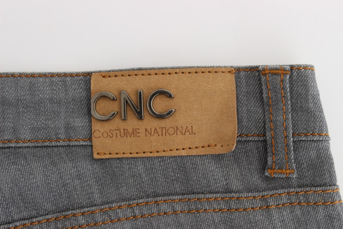 Costume National Elegant Gray Regular Fit Jeans Costume National