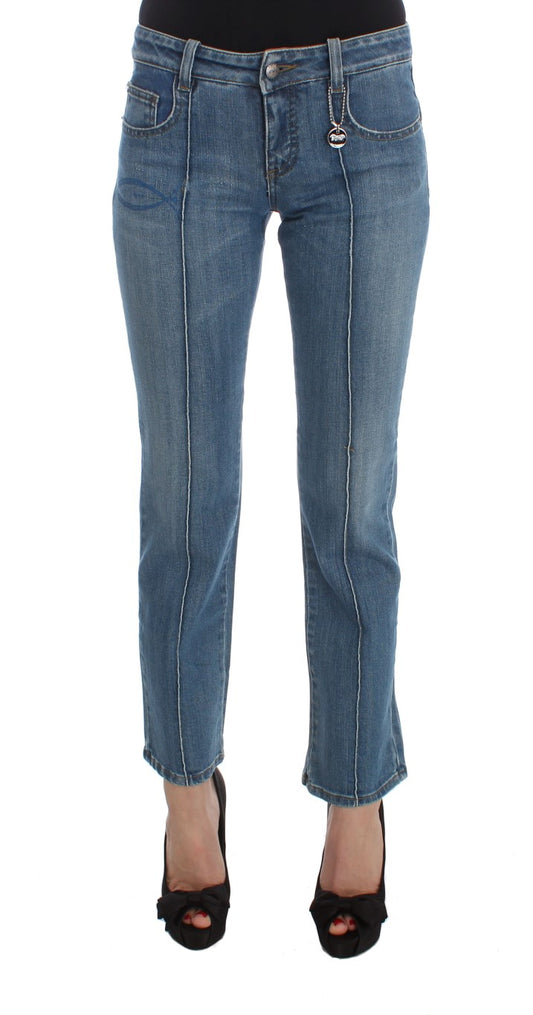 Costume National Chic Slim Fit Blue Jeans for the Modern Woman Costume National