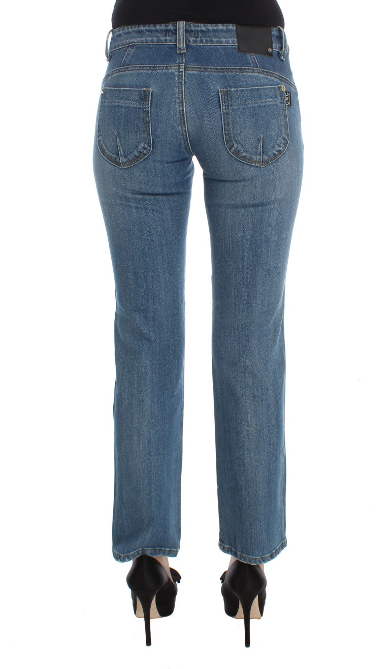 Costume National Chic Slim Fit Blue Jeans for the Modern Woman Costume National