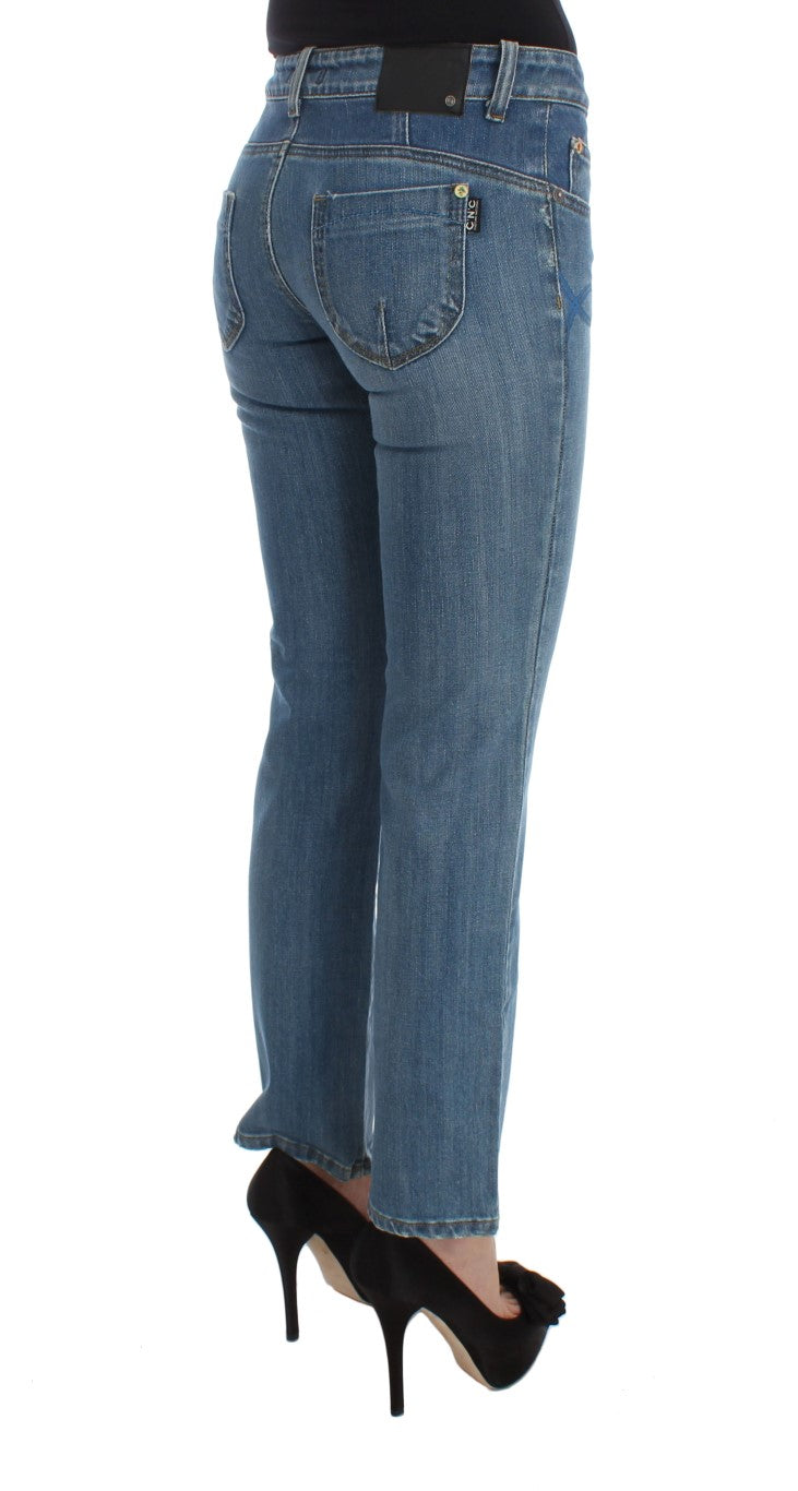 Costume National Chic Slim Fit Blue Jeans for the Modern Woman Costume National